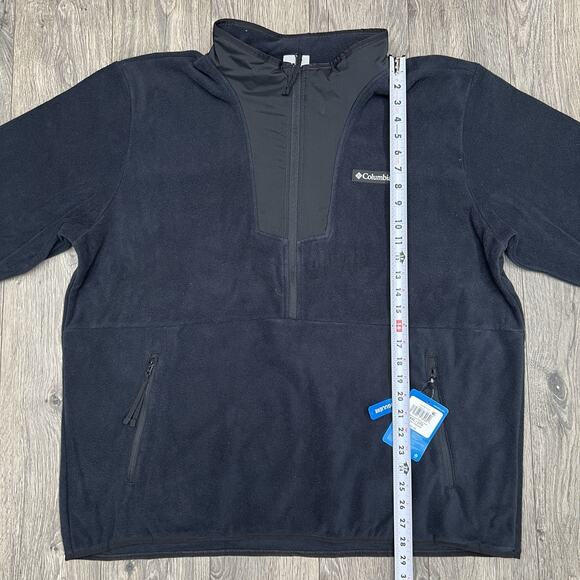 Columbia 1/2 Fleece Sweater Size 2XL Mens Black Sequoia Grove $60 - Picture 3 of 16